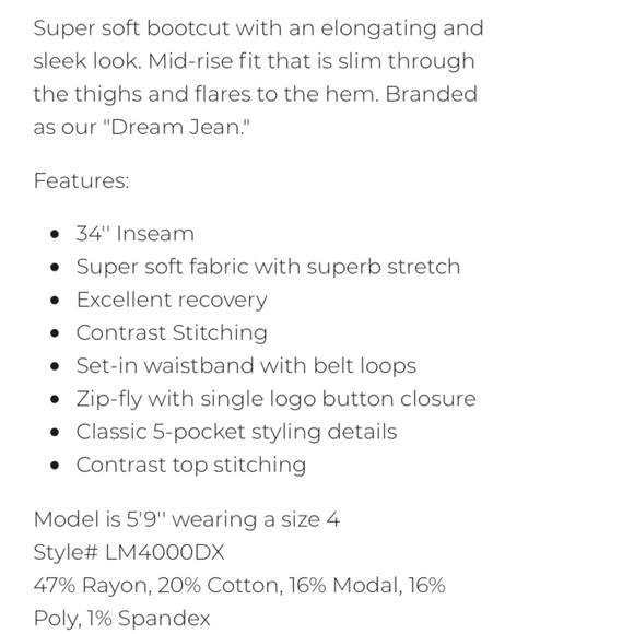 Liverpool Dream Lucy Dark Wash Bootcut Jeans - Picture 3 of 3